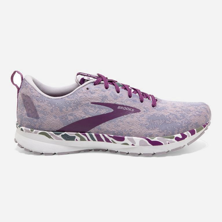 Brooks Women's Revel 4 Road Running Shoes Singapore - White/Wood Violet/Iris (64710-YJUO)